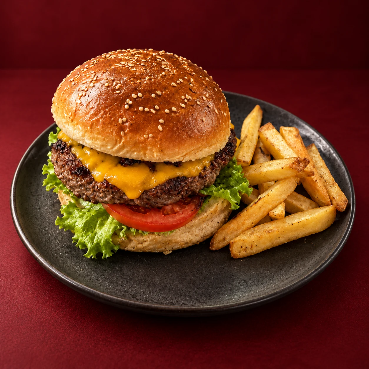 Sıcak ve karakterli hamburger stüdyo örneği