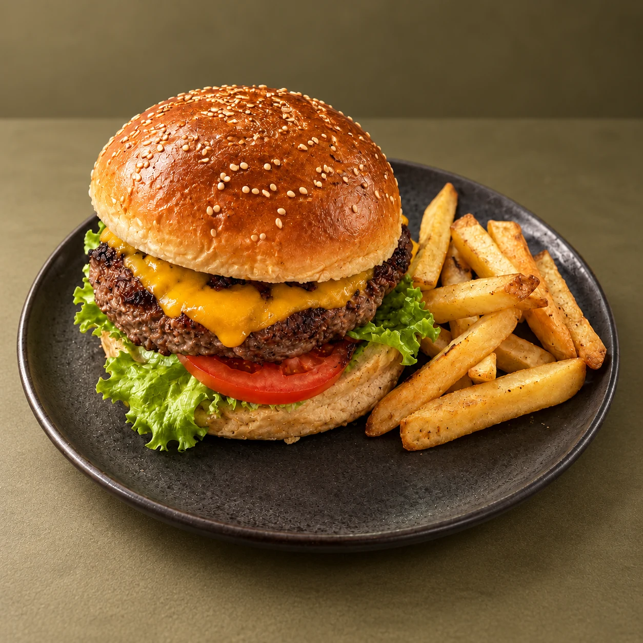 Doğal ve sakin hamburger stüdyo örneği